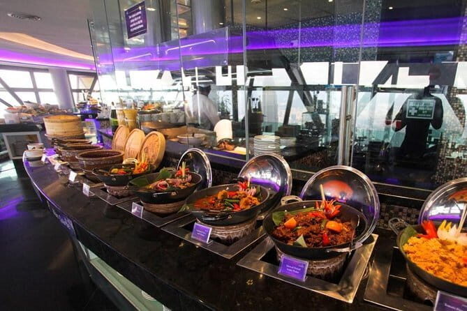 KL Tower Atmosphere 360 Revolving Dinning Experience - Food Setup at Atmosphere 360: Hot, Cold, and a Dessert Round
