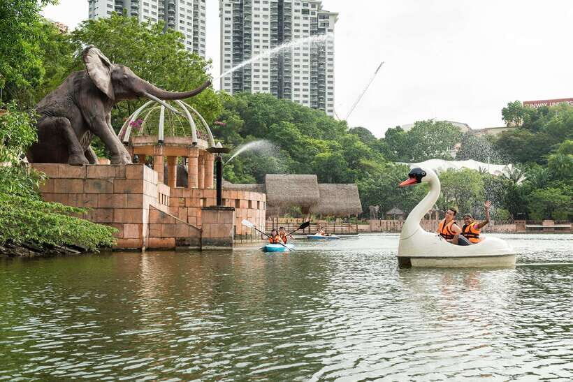 Sunway Lagoon Theme Park with Round-Trip Transfer - Water Park and the man-made surf beach: Vuvuzela and FlowRider time